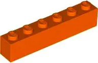 Orange Brick 1 x 6