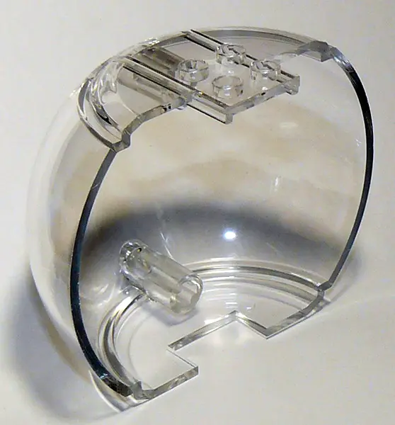 Trans-Clear Cylinder Hemisphere 9 x 4 x 7 with 4 Studs on Top