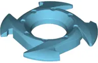 Medium Azure Ring 4 x 4 with 2 x 2 Hole and 4 Arrow Ends (Ninjago Spinner Crown)