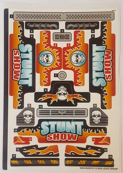Sticker Sheet for Set 42106 - (65623/6283767)