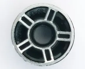 Black Wheel 11mm D. x 6mm with 5 Spokes with Silver Outline Pattern