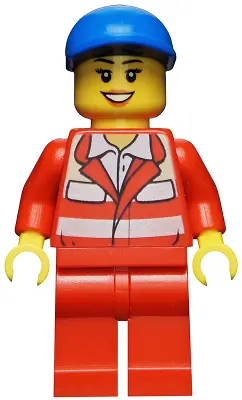 Paramedic - Red Uniform, Female, Blue Short Bill Cap