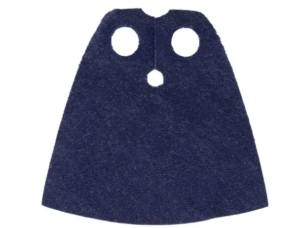 Dark Blue Minifigure Cape Cloth, Standard - Traditional Starched Fabric - 3.9cm Height