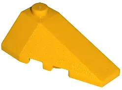 Bright Light Orange Wedge 4 x 2 Triple Right