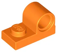 Orange Plate, Modified 1 x 2 with Pin Hole on Top