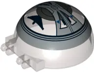 Trans-Brown Windscreen 6 x 6 x 3 Canopy Half Sphere with Dual 2 Fingers with SW Droid Tri-Fighter Da