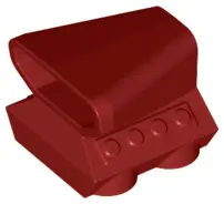 Dark Red Vehicle, Air Scoop Engine Top 2 x 2