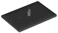 Black Train Bogie Plate (Tile, Modified 6 x 4 with 5mm Pin)