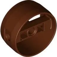 Brown Cylinder 4 x 4 x 1 2/3 with Pin Holes and Center Bar