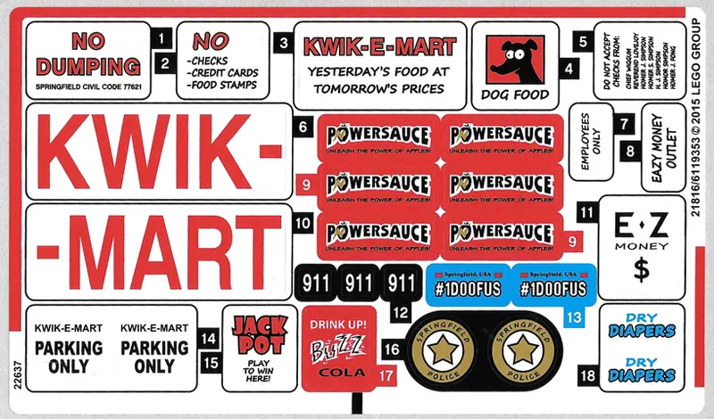 Sticker Sheet for Set 71016 - Sheet 1 (21816/6119353)
