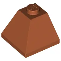 Dark Orange Slope 45 2 x 2 Double Convex Corner