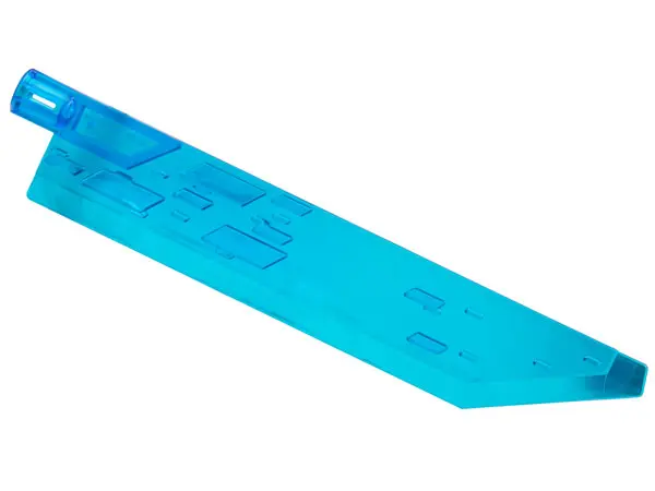 Trans-Dark Blue Propeller 1 Blade 14L with Axle Hole (Sword Blade)