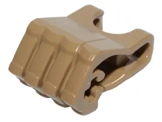 Dark Tan Hero Factory Fist with Axle Hole - 4 Fingers