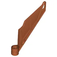 Dark Orange Bionicle Wing Small / Tail with Axle Hole