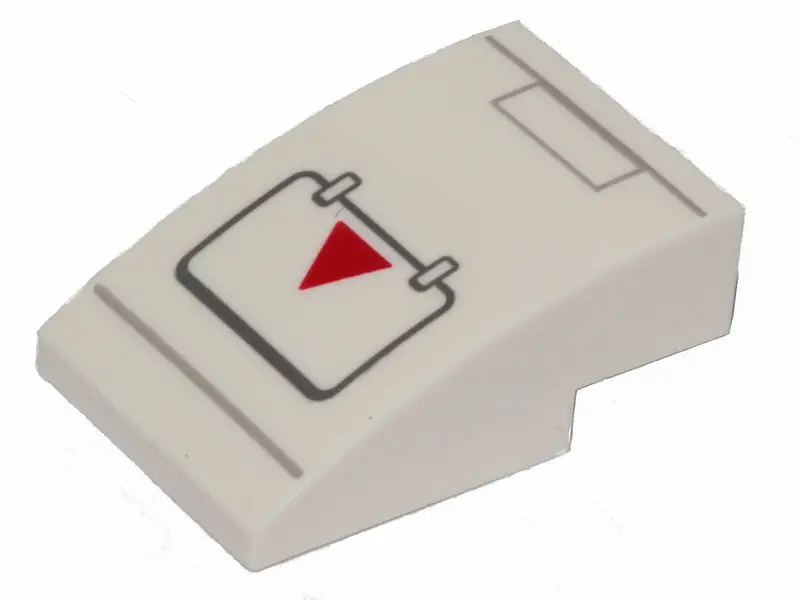 White Slope, Curved 3 x 2 with SW A-wing Hull Plates and Red Triangle Pattern