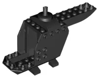 Black Helicopter Body with Top Pin