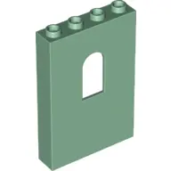 Sand Green Panel 1 x 4 x 5 Wall with Window