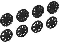 Black Wheel Cover 7 Spoke Y-Shape and 10 Spoke T-Shape for Wheel 18976, 8 in Bag - 4 of Each (Multip