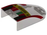 Trans-Brown Windscreen 6 x 4 x 1 1/3 Canopy Straight Sides with 'Ferrari', Italian Flag and Black an