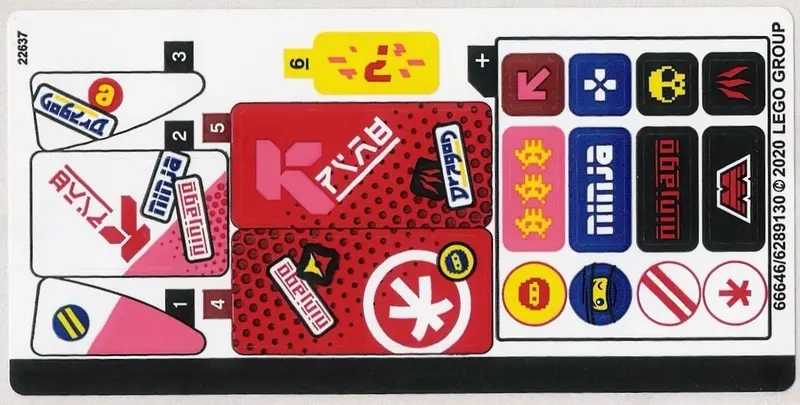 Sticker Sheet for Set 71707 - (66646/6289130)
