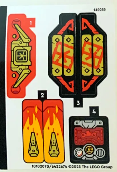 Sticker Sheet for Set 71783 - (10102070/6422674)