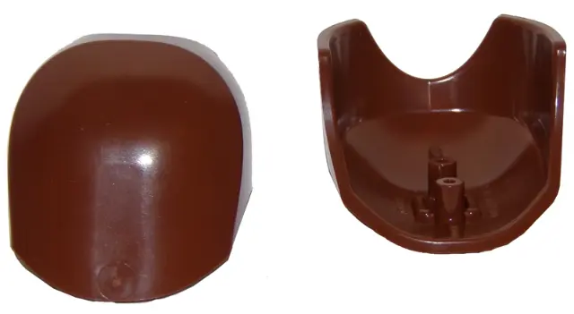 Reddish Brown Large Figure Armor, Round, Smooth, Oval Cutout