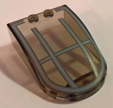 Trans-Brown Windscreen 6 x 4 x 1 1/3 Canopy Straight Sides with Gray Star Wars Skimmer Pattern