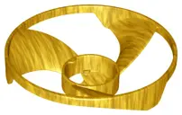 Pearl Gold Propeller 3 Blade 13 Diameter (Ninjago Airjitzu Flyer Vortex Rotor)