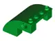 Green Slope, Curved 4 x 4 x 2 with 4 Studs and Pin Holes
