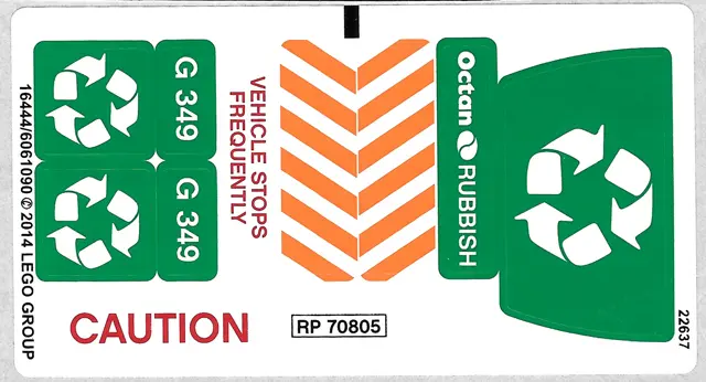 Sticker Sheet for Set 70805 - (16444/6061090)