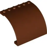 Brown Panel 6 x 5 x 3 1/3 Curved Top