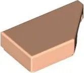 Light Nougat Tile, Modified 1 x 2 Wedge Right