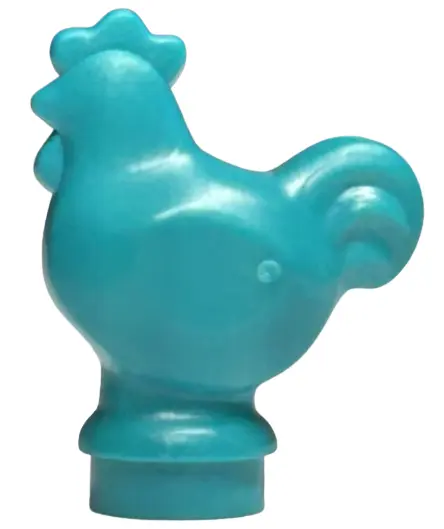 Dark Turquoise Chicken, Wide Base