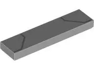 Light Bluish Gray Tile 1 x 4 with Dark Bluish Gray Bent Lines Pattern (BrickHeadz Iron Man MK5 Helme