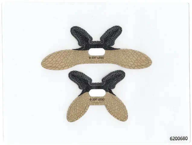 Plastic Wings with Parademon Webbed Pattern, Sheet of 2, Extended and Collapsed Wings