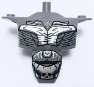 Dark Bluish Gray Large Figure Torso Armor Shoulder Studs with Steppenwolf Pattern