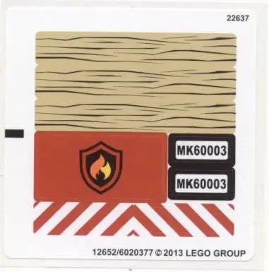 Sticker Sheet for Set 60003 - International Version - (12652/6020377)