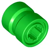 Bright Green Wheel  8mm D. x 9mm for Slicks, Hole Notched for Wheels Holder Pin, Reinforced Back