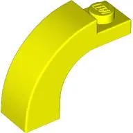 Neon Yellow Arch 1 x 3 x 2 Curved Top