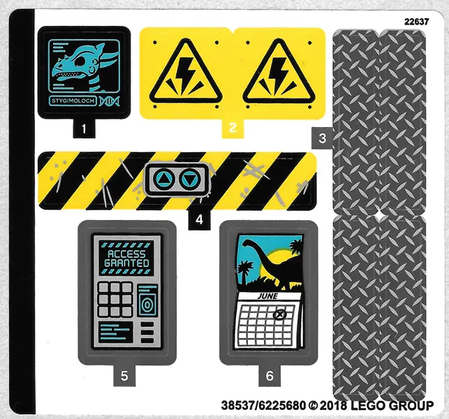 Sticker Sheet for Set 75927 - (38537/6225680)