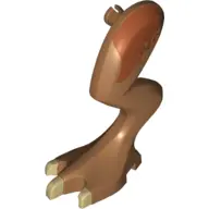 Medium Nougat Dinosaur Leg Large (Rear) Stygimoloch Left with Pin, Tan Claws and Dark Orange Blotch 