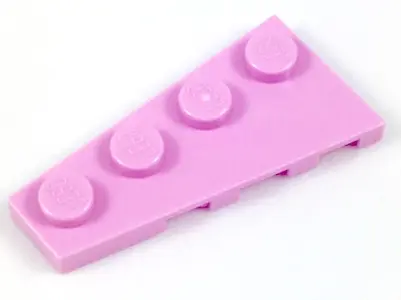 Bright Pink Wedge, Plate 4 x 2 Left