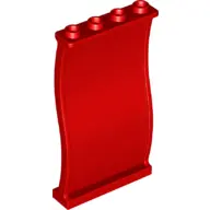 Red Panel 1 x 4 x 6 Wavy