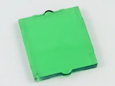 Trans-Green Glass for Window 1 x 2 x 2 Flat Front