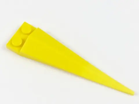 Yellow Plate, Modified 1 x 2 with Angular Extension with Molded Flexible Rubber Yellow Tip Pattern