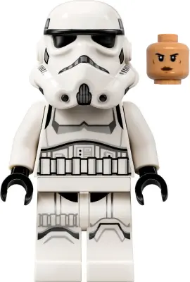 Imperial Stormtrooper - Female, Dual Molded Helmet with Light Bluish Gray Panels on Back, Shoulder B