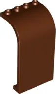 Reddish Brown Panel 3 x 4 x 6 Curved Top