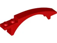 Red Slope, Curved 8 x 1 x 1 2/3 with Arch and 2 Recessed Studs