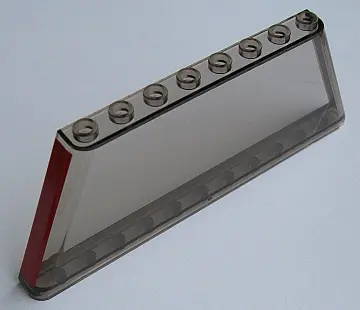 Trans-Brown Windscreen 1 x 12 x 4 Tapered with Red Stripe on Both Ends Pattern