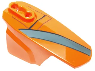 Orange Hero Factory Armor with Ball Joint Socket - Size 6 with SW Pilot Uniform, Dark Bluish Gray St